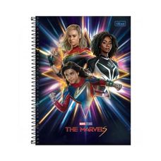 Caderno Espiral Universitário Capa Dura 10x1 The Marvels 160 Folhas - Tilibra - Capas Sortidas