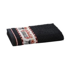 Pano de Copa Para Bordar Jacquard Vida Liso Churrasco Preto 45x70cm - Dohler