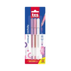 Caneta Gel Inkfinity Cores Pastel 1.0mm Com 3 Unidades - Tris