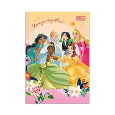 Caderno Brochura 1/4 Capa Dura Princesas 80 Folhas - Tilibra - Capas Sortidas