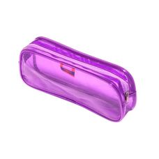 Estojo Transparente 1 Zíper Roxo - BRW