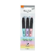 Marca Texto Pastel Rosa/Lilás/Azul Com 3 Unidades - BRW
