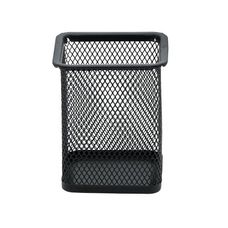 Porta Caneta Aramado Quadrado Preto - BRW