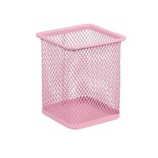 Porta Caneta Aramado Quadrado Rosa Pastel - BRW