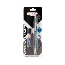 Lapiseira Técnica 0.7mm com Grafite Azul Metalizado - BRW