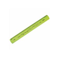 Régua Escolar 30cm Flexível Neon Amarela - Maxcril