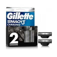 Carga Refil Para Barbeador Gillette Mach3 Carbono Com 2 Unidades