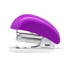 Grampeador Plástico Mini Para 20 Folhas Roxo Com Grampo - BRW