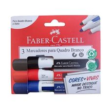 Marcador Quadro Branco Com 3 Cores - Faber Castell