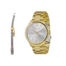 Kit Relógio Lince Feminino Dourado LRG4786L40 K07IS2KX