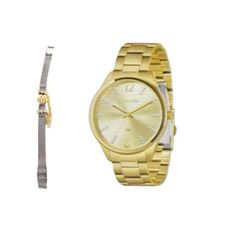Kit Relógio Lince Feminino Dourado LRG4786L40 K07HC2KX