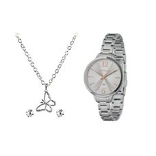 Kit Relógio Lince Feminino Prateado LRM4784L34 K06PS2SX