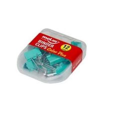 BINDER CLIPS VERDE COLOR PLUS 19 MM C/12 - MOLIN