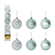 BOLA TB TURKI 6CM C/6PCS OCEAN - ART CHRISTMAS