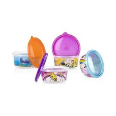 KIT 04 POTES DECORADOS 300ML ROSA
