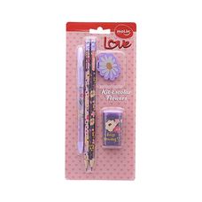 KIT ESCOLAR FLOWERS SORTIDO BT C/5 PCS - MOLIN