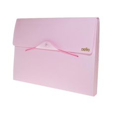 Pasta Sanfonada A4 Dello Serena com 12 Divisórias – Rosa Pastel