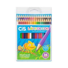 Lápis de Cor Plastic Cis 36 Cores