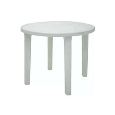 Mesa Plástica Redonda Tramontina Cassino Branca – 90cm