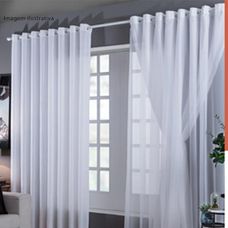 CORTINA 2,60X1,70 VOIL LISO C/FORRO 1000 BRANCO