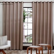 Cortina Bella Janela Naturalle Gardenia Branco e Cinza – 2,60m x 2,30m