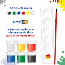 Tinta Guache 6 Cores Conjunto Com 8 Peças 15ml - Tris