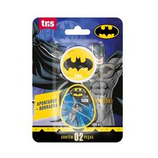Apontador Com Depósito + Borracha Batman 2 Peças - Tris