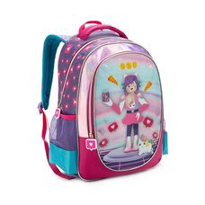 MOCHILA INFANTIL FEMININA GAMER 16