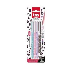 Caneta Esferográfica Tris Holic Pets 0.7mm Com 4 Unidades