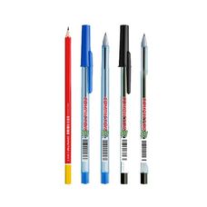 Kit Escolar Caneta 0.7mm Azul e Preta + 2 Lápis HB Nº 2 - Compactor