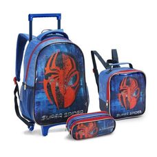 KIT MOCHILA C/RODAS+ ESTOJO+LANCHEIRA MASCULINA