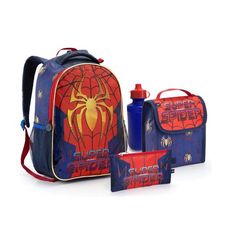 KIT MOCHILA INF+ ESTOJO+LANCHEIRA SUPER SPIDER