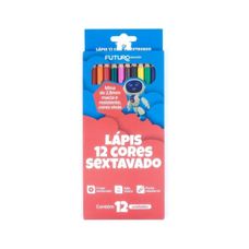 Lápis de Cor 12 Cores Sextavado - Futuro