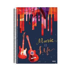 Caderno de Música Espiral Duplex 1/4 40 Folhas - São Domingos - Capas Sortidas