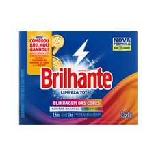 Detergente em Pó Brilhante Limpeza Total Caixa 1,6kg