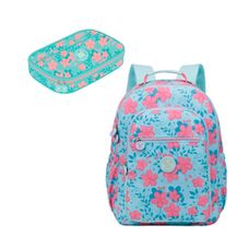 Kit Mochila de Costas + Estojo Trendy Jardim - Xeryus