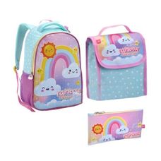 Kit Mochila de Costas + Estojo + Lancheira Slime - Seanite