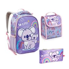 Kit Mochila de Costas + Estojo + Lancheira So Cute! - Seanite