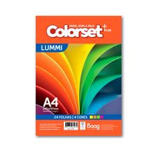 PAPEL A4 COLOR LUMMI 4 CORES 24FLS