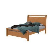 Cama Casal Reali 1,40 Amêndoa Clean - Móveis Lopas