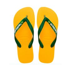 Chinelo Havaianas Brasil Logo Amarelo Pop - 37/38