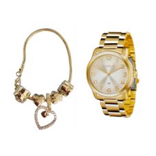 Kit Relógio Lince Feminino Dourado LRG4550L KP08C2KX