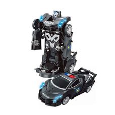 Carro Robô Bate e Volta New Police Transformável - Zoop! Toys