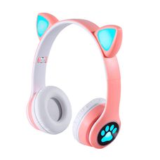 Headphone Bright Bluetooth Kids Cat Girl