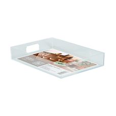 BANDEJA C/ALCA 35X26X6CM CRISTAL 3352