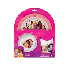 JOGO INFANTIL MELAMINE PRINCESAS 3PCS