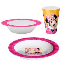 JOGO INFANTIL MELAMINE MINNIE 3PCS