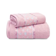 Jogo de Toalhas 2 Peças Charme Rosa Neve - Appel