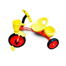 Triciclo Infantil Kid Track com Cestas Vermelho/Amarelo - Track Bikes