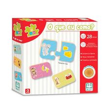 Jogo Educativo O que eu Como? 28 Peças - Nig Brinquedos